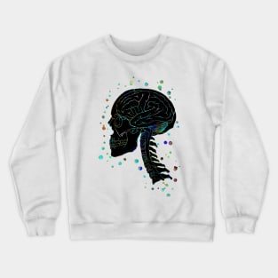 Skull and brain Crewneck Sweatshirt